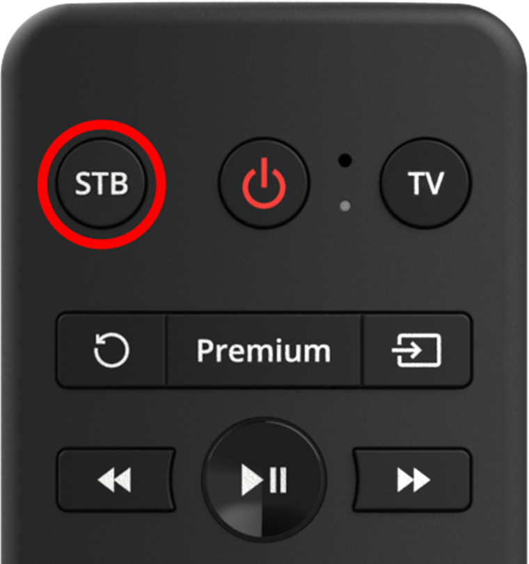 Tlačítko STB na dálkovém ovladači