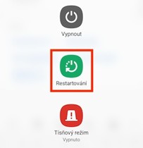 Restartování Androidu
