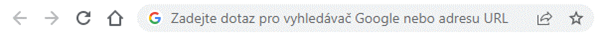 Adresní řádek prohlížeče Chrome